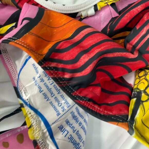 Swiminista X James Peter Henry girls Sydney print fringe swimsuit XL New - Picture 4 of 4